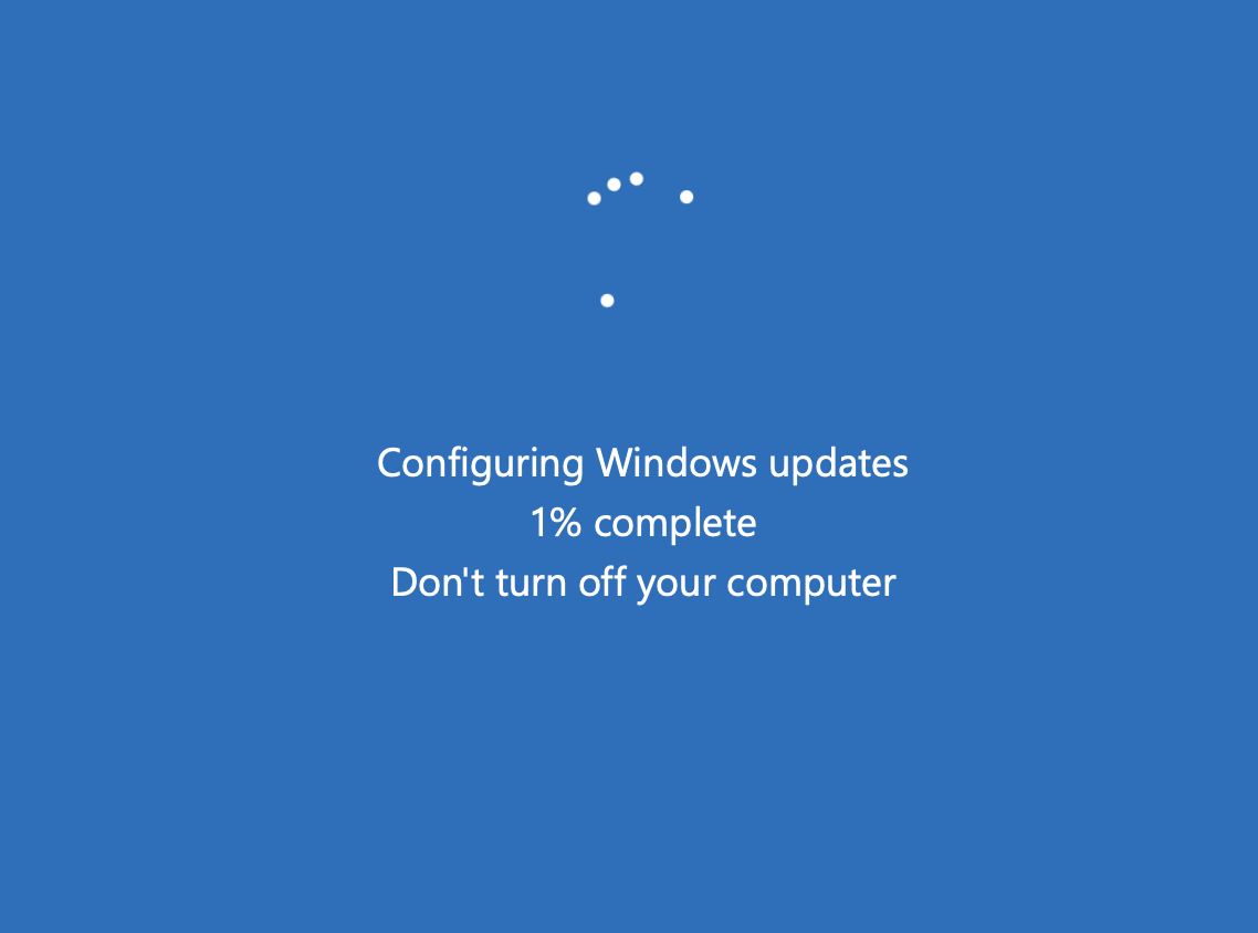 Fake Windows Update Image
